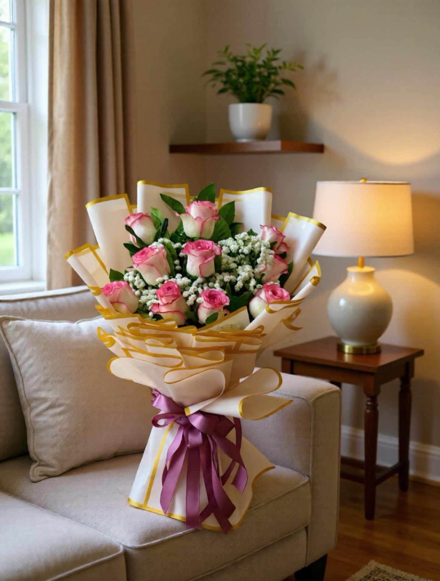10 China Roses Bouquet