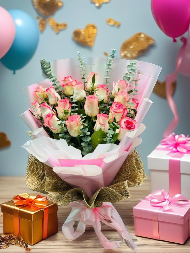 20 China Roses Bouquet